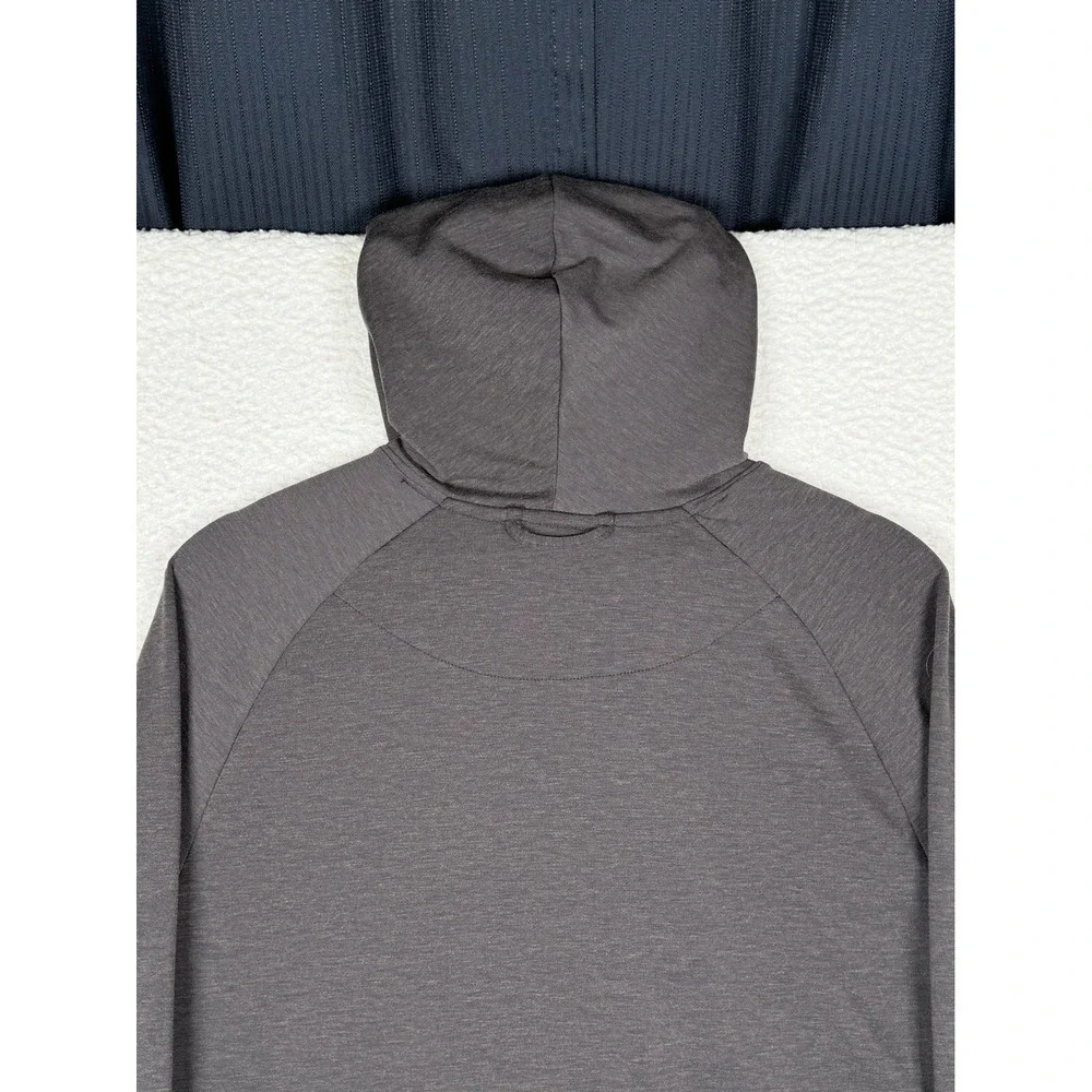 JORDAN Dri Fit Longsleeve Hooded Pullover Performance - Men's Large - Dark Gray